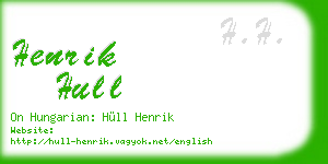 henrik hull business card